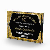 Eindrucksvoller Golden Anniversary Custom Award  Fotoblock (Rechts)