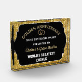 Eindrucksvoller Golden Anniversary Custom Award  Fotoblock (Links)