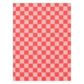 Eindrucksvolles Rot-Pink-Karo-Muster Tischdecke (Vorderseite)