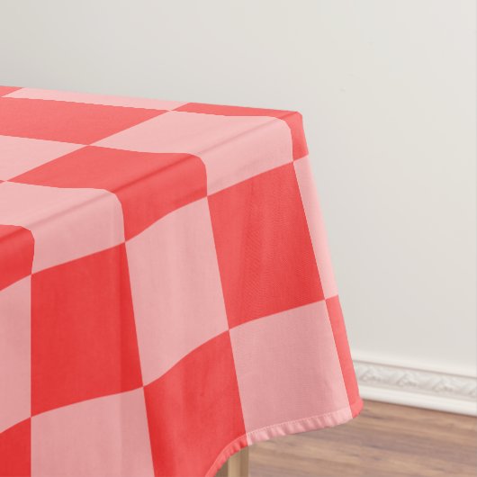 Eindrucksvolles Rot-Pink-Karo-Muster Tischdecke (Beispiel)