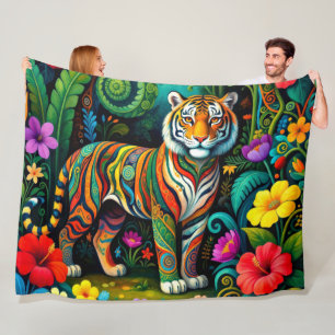 Eindrucksvolles Tiger-Feentier Fleecedecke