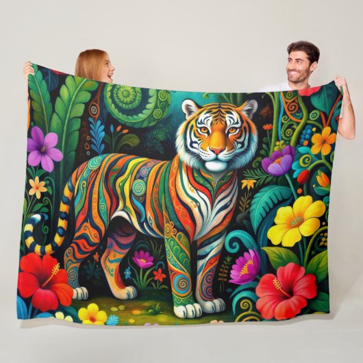 Eindrucksvolles Tiger-Feentier Fleecedecke (Beispiel)