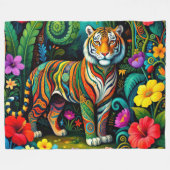Eindrucksvolles Tiger-Feentier Fleecedecke (Vorderseite (Horizontal))