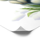 Eine 3D-Aquarellmalerei auf einem arktischen Hasen Poster (Ecke)