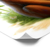 Eine 3D-Aquarellmalerei eines Niedlichen Howler-Af Poster (Ecke)