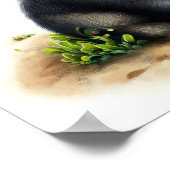 Eine 3D-Aquarellmalerei eines Niedlichen Wildhunde Poster (Ecke)