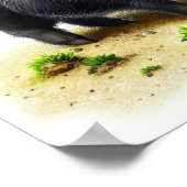 Eine 3D-Aquarellmalerei eines Niedlichen Wildhunde Poster (Ecke)