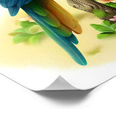 Eine 3D-Aquarellmalerei mit einem großartigen grün Poster (Ecke)