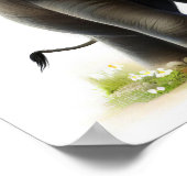 Eine 3D-Darstellung der Aquarellfarbe eines Elefan Poster (Ecke)