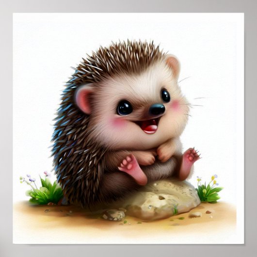 Eine 3D-Darstellung eines Aquarellbildes eines Ige Poster (Vorne)