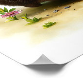 Eine 3D-Darstellung eines Aquarellbildes eines Ige Poster (Ecke)