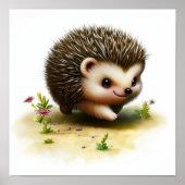 Eine 3D-Darstellung eines Aquarellbildes eines Ige Poster (Vorne)