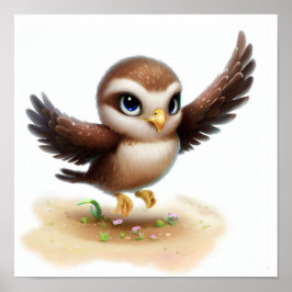 Eine 3D-Darstellung eines Aquarellbildes eines jun Poster