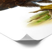 Eine 3D-Darstellung eines Aquarellbildes eines jun Poster (Ecke)