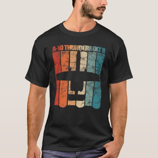 Eine A 10 Thunderbolt Ii Warthog Flugzeug Retro-Fa T-Shirt (Vorderseite)