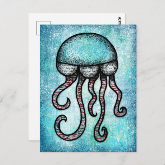 Eine abänderbare Quallen-Postkarte Postkarte (Vorne/Hinten)