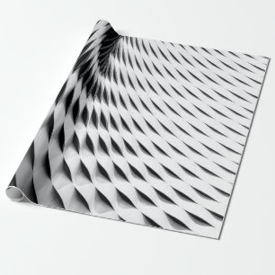 Eine abgerundete Fassade mit weißem Kunstwerk Geschenkpapier