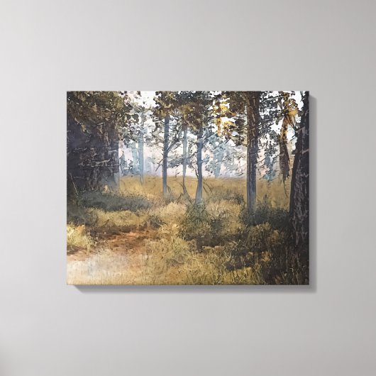 Eine Abholzung im Wald Leinwanddruck (Vorderseite)