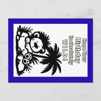 Eine absolut WILDGEBURSTAGSKarte! Postkarte