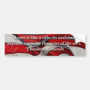 Eine Abstimmung ist wie ein Gewehr… Zitat durch Autoaufkleber