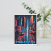 Eine Abstrakte Aussicht auf Philadelphia Postkarte (Stehend Vorderseite)