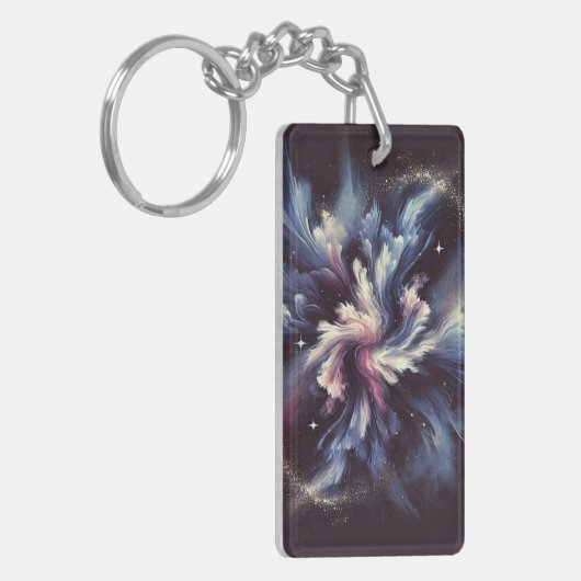 Eine abstrakte Galaxie, die das Geheimnis der Schlüsselanhänger (Vorderseite links)