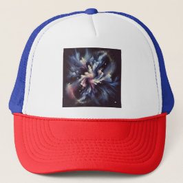 Eine abstrakte Galaxie, die das Geheimnis der Truckerkappe