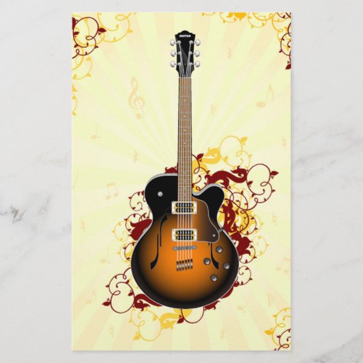Eine abstrakte Gitarre Briefpapier (Vorderseite)