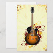 Eine abstrakte Gitarre Briefpapier (Vorne/Hinten)