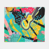 Eine Abstrakte musikalische Mischung Fleecedecke (Vorderseite (Horizontal))