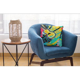 Eine Abstrakte musikalische Mischung Kissen