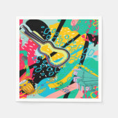 Eine Abstrakte musikalische Mischung Serviette (Vorderseite)