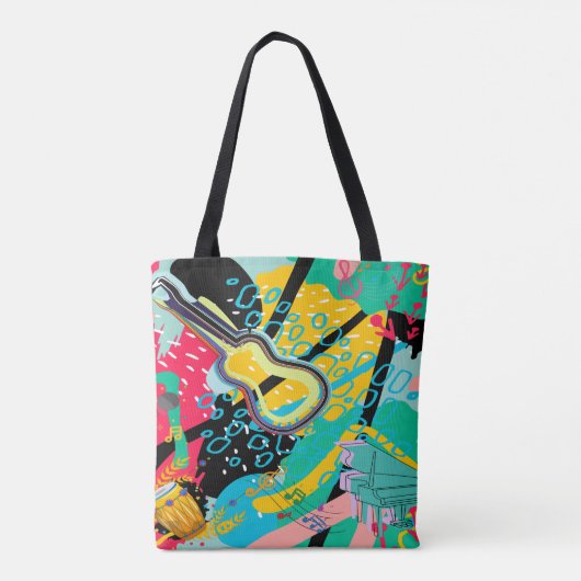 Eine Abstrakte musikalische Mischung Tasche (Rückseite)