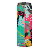 Eine Abstrakte musikalische Mischung Thermosbecher (Rückseite)