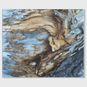 Eine abstrakte Textur in hellbraunem und blauem Ba Geschenkpapier (Flach)