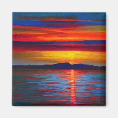 Eine abstrakte Version des Meeresuntergangs Magnet (Vorne)