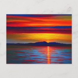 Eine abstrakte Version des Meeresuntergangs Postkarte