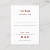 Eine Abstrakte Visitenkarte für Freunde erhalten Empfehlungskarte (Rückseite)