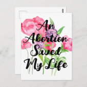 Eine Abtreibung Rettete mein Leben (blutig) Postkarte (Vorne/Hinten)