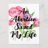 Eine Abtreibung Rettete mein Leben (blutig) Postkarte (Vorderseite)