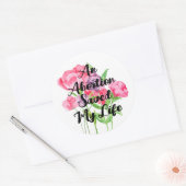 Eine Abtreibung Rettete mein Leben (blutig) Runder Aufkleber (Umschlag)