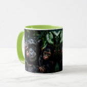 Eine Affenmutter liebt ihre Familie. Tasse (Vorderseite Links)