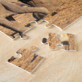 Eine afrikanische Elefantenmutter und ein Kalb unt Puzzle (Seite)