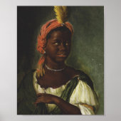 Eine afrikanische Frau - Willem van Mieris Poster (Vorne)