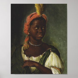 Eine afrikanische Frau - Willem van Mieris Poster