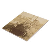 Eine ägyptische Bewässerungs-Maschine auf den Fliese (Seite)