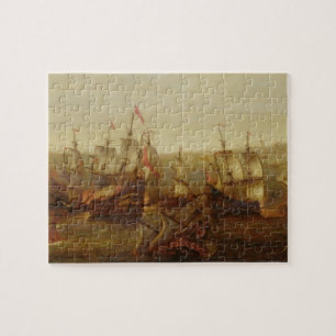 Eine Aktion zwischen Spanisch-Schiffen und Puzzle