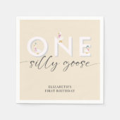 Eine Alberne Gans 1. Geburtstag Niedlich Serviette (Vorderseite)