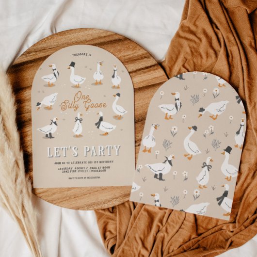 Eine Alberne Gans | 1. Geburtstag Party Einladung