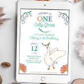 Eine Alberne Gans 1. Geburtstag Party Einladung